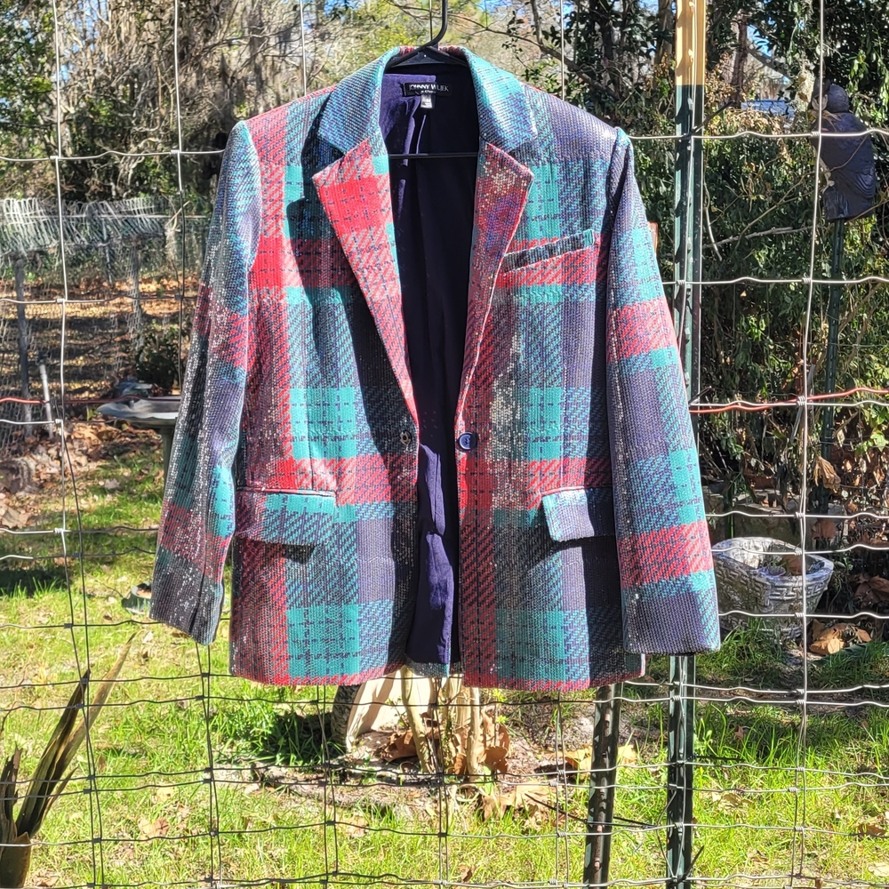 Colorful Plaid Blazer